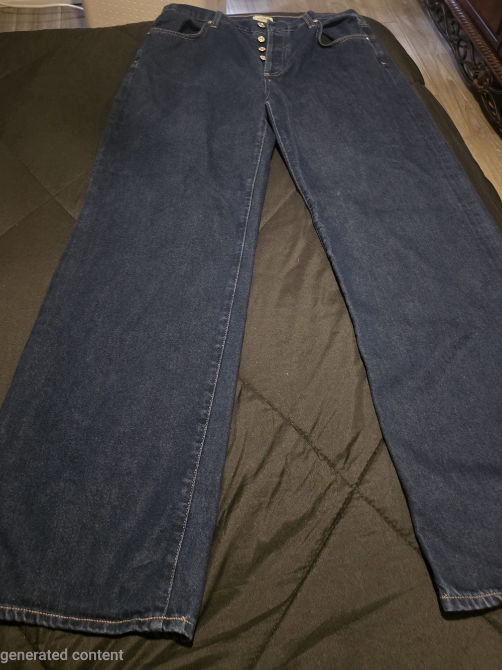 Citizens of Humanity Annina Wide Leg Jeans Dark Wash Button Fly Premium Denim